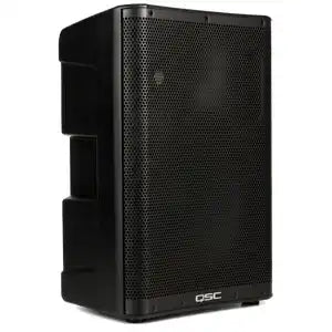 QSC CP12 Powered Speaker Pair with Stands and Cables - Bundle Speakers QSC