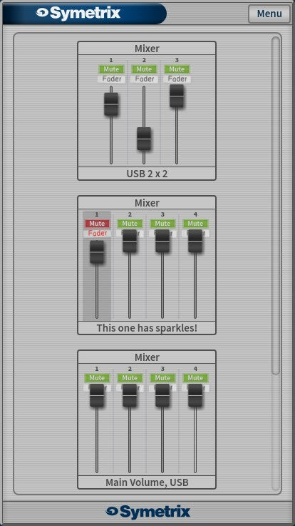 Symetrix 20-0026 CS Mixer App Software Symetrix