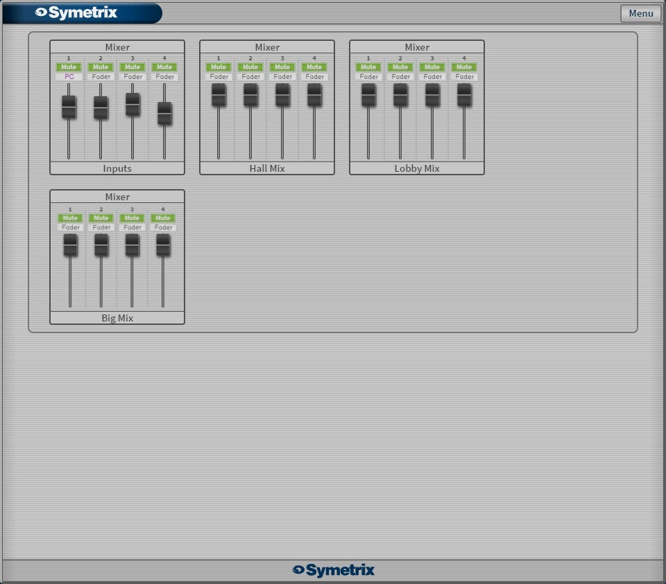 Symetrix 20-0026 CS Mixer App Software Symetrix