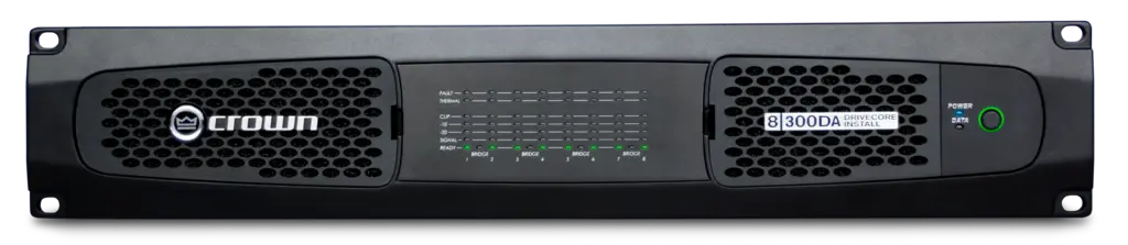 Crown DCI8X300DA DriveCore Install 8-Channel Power Amplifier with Dante NW Audio 300W Audio Amplifiers Crown