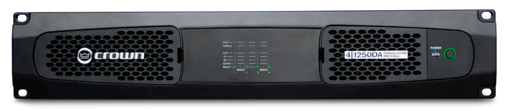 Crown DCI4X1250DA-U-USFX 4X1250W Power Amp, Dante-enabled w/DSP DriveCore DA Series Audio Amplifiers Crown