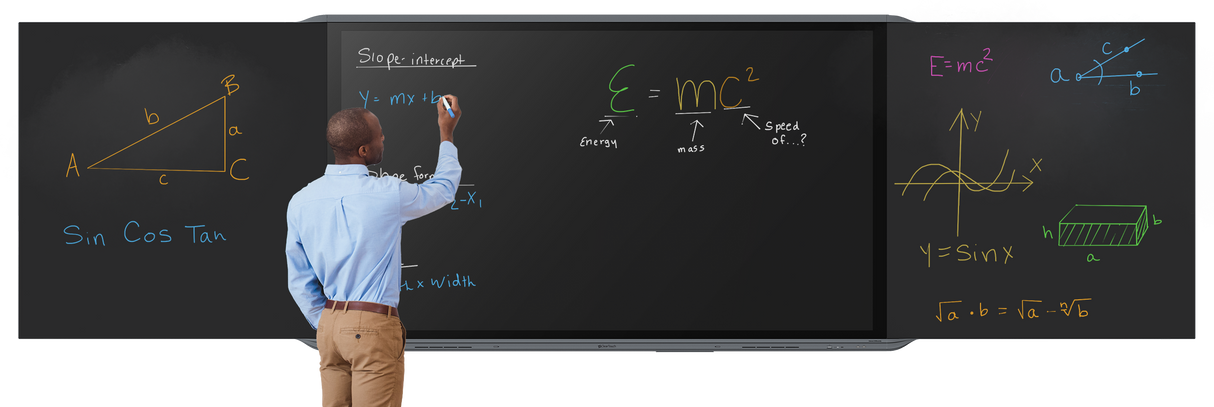 ClearTouch CTI-8086MAX-UH10 86" 8000MAX Interactive Blackboard with Side Panels Interactive Displays ClearTouch