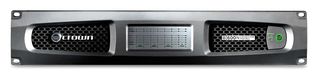 Crown DCI8X600N – 8-Channel 600W Network DriveCore Install Amplifier - front