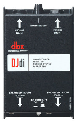 DBX DJDI 2-channel Passive Direct Box - DBXDJDI