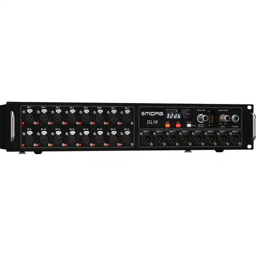 Midas DL16 I/O Stage Box with 16 Preamps Audio Mixers Midas