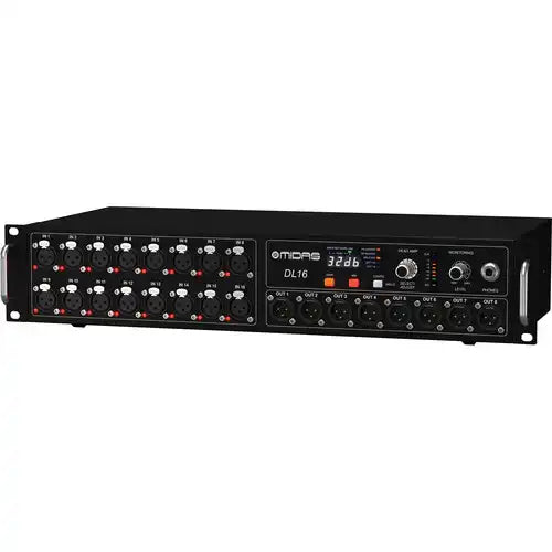Midas DL16 I/O Stage Box with 16 Preamps Audio Mixers Midas