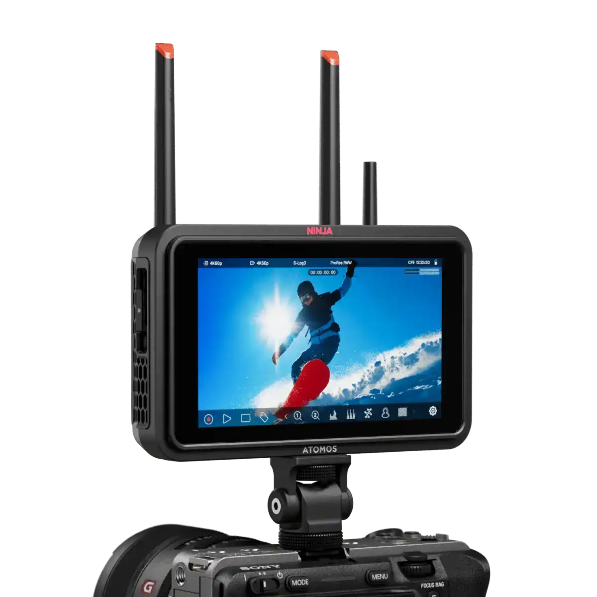 Atomos ATOMNJTX01 Ninja TX 5.2" Full HD Touchscreen Wi-Fi HDR On-Camera Monitor/Recorder, Supports 12G-SDI/4K HDMI Production Atomos