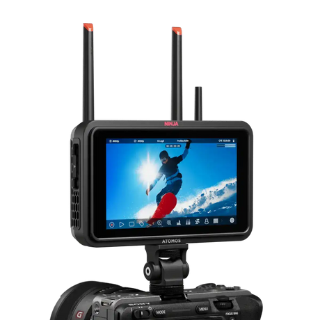 Atomos ATOMNJTX01 Ninja TX 5.2" Full HD Touchscreen Wi-Fi HDR On-Camera Monitor/Recorder, Supports 12G-SDI/4K HDMI Production Atomos