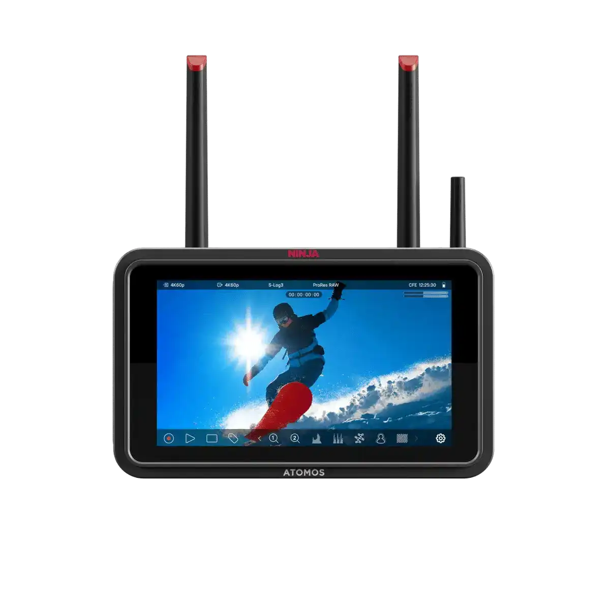 Atomos ATOMNJTX01 Ninja TX 5.2" Full HD Touchscreen Wi-Fi HDR On-Camera Monitor/Recorder, Supports 12G-SDI/4K HDMI Production Atomos