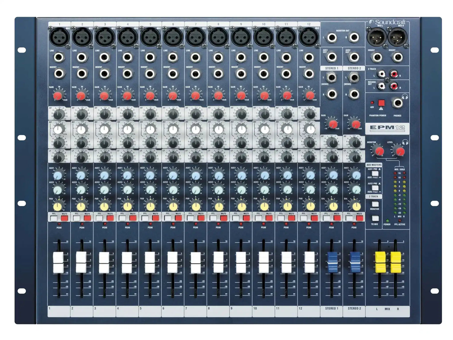 Soundcraft EPM12 Low-cost high-performance mixers - RW5736US Audio Mixers Soundcraft