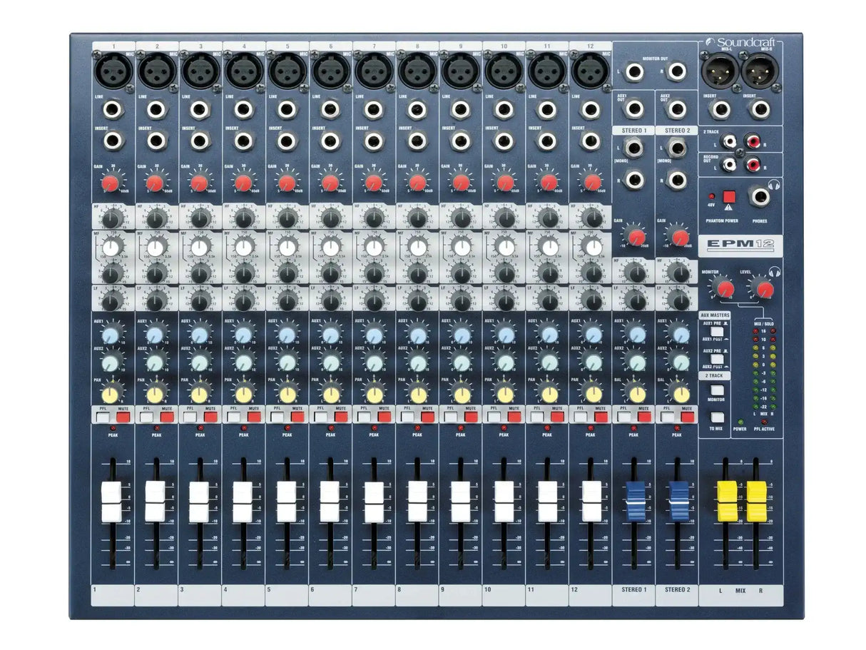 Soundcraft EPM12 Low-cost high-performance mixers - RW5736US Audio Mixers Soundcraft