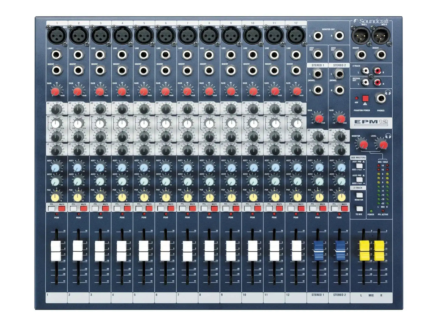 Soundcraft EPM12 Low-cost high-performance mixers - RW5736US Audio Mixers Soundcraft