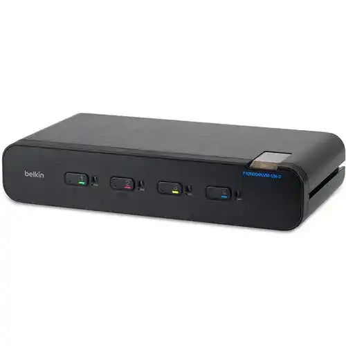 Belkin Universal 2nd Gen Secure KVM Switch, 4-Port Dual Head w/ CAC Networking Belkin