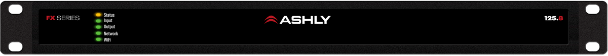ASHLY FX125.8 8-Ch Power Amp with DSP, 8 x 125W @ 4/8 Ohms, 4 x 250W BR @ 70V, mounting kit option Amplifiers Ashly