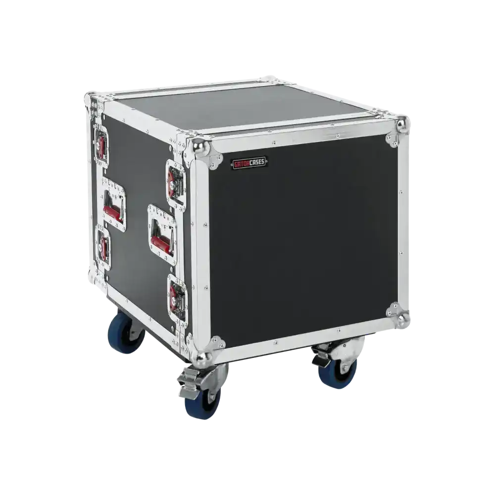 Gator G-TOUR 10U CAST 10RU, 17" Deep ATA Flight Rack Case with Casters AV Carts Gator