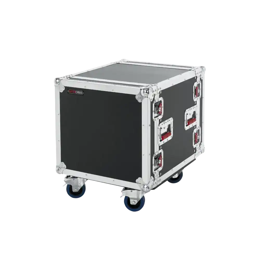 Gator G-TOUR 10U CAST 10RU, 17" Deep ATA Flight Rack Case with Casters AV Carts Gator