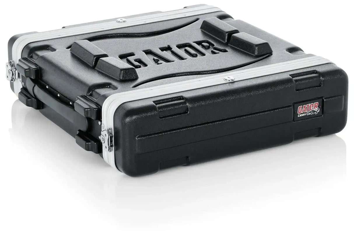 Gator GR-2L 2RU, 19" Deep Locking Rack Case with Front, Rear Rails AV Carts Gator