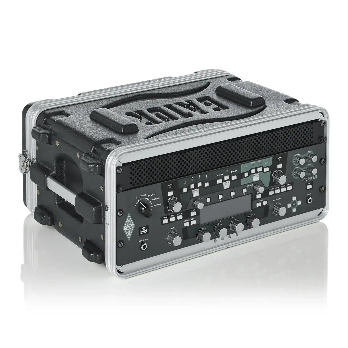 Gator GR-4S 4RU, 14.25" Deep Locking Rack Case with Front, Rear Rails AV Carts Gator