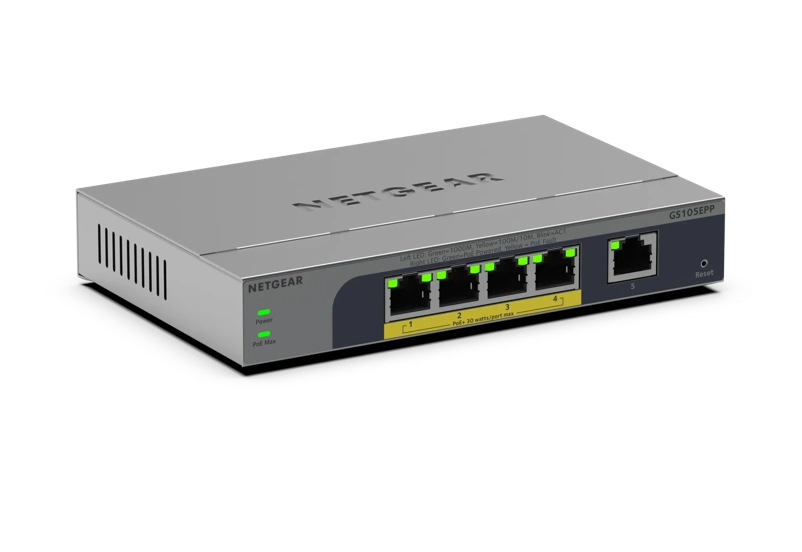 NETGEAR GS105E front-left