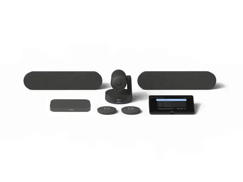 Logitech Large Room Solution with Tap + Rally Plus + Google Meet Compute for Google Video Conferencing Logitech