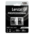 Lexar SILVER Series Professional 1667x 128GB UHS-II SDXC Memory Card, 2-Pack Electronic Accessories Lexar