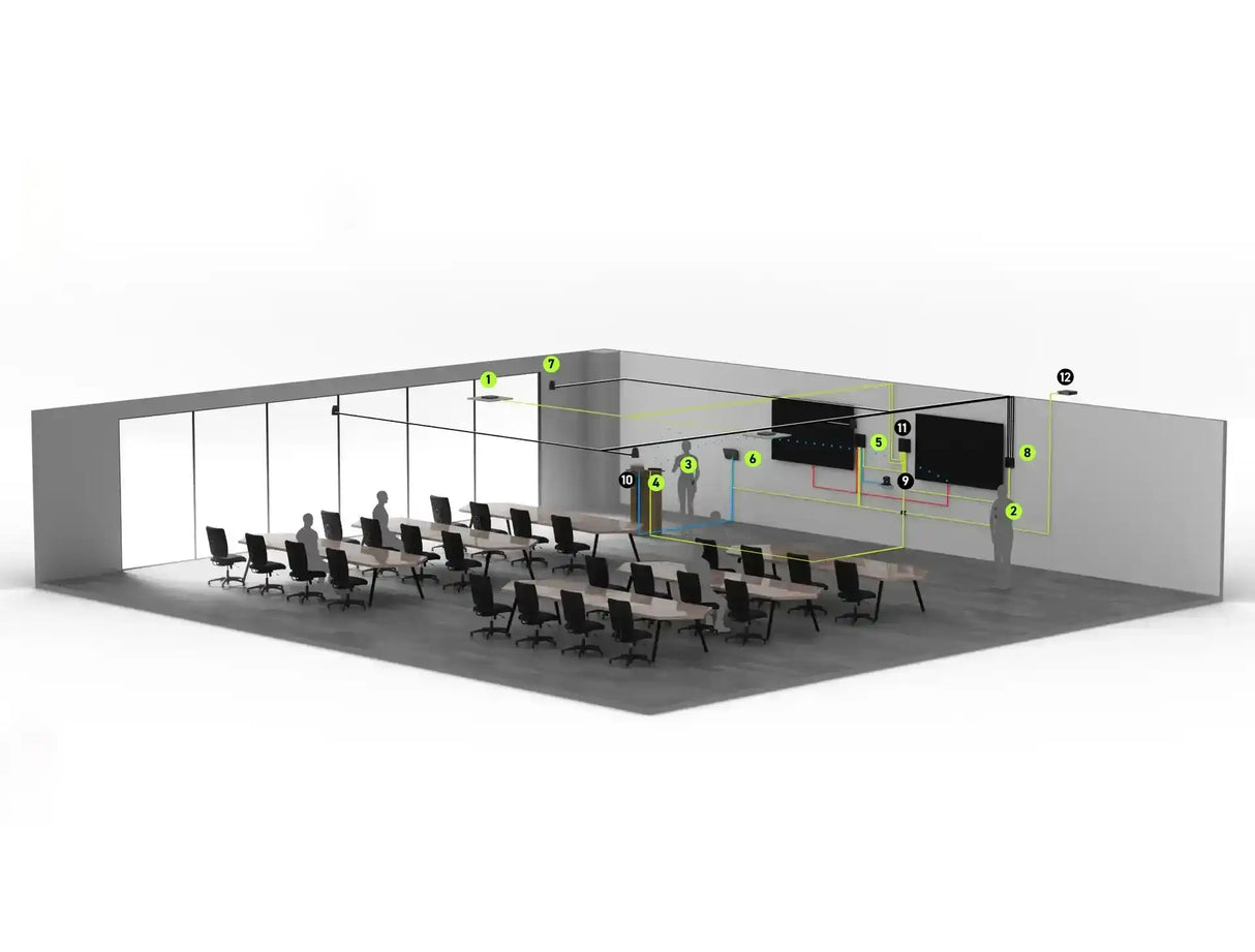 Shure Microflex IMXF5 IntelliMix™ Foundation System Base Kit for Microsoft Teams Classrooms Video Conferencing Shure