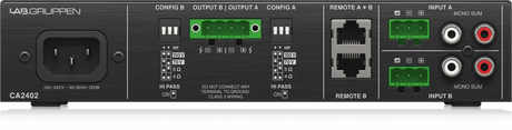 Lab Gruppen CA2402 2 x 240W Commercial Amplifier with Energy Star Certification Audio Amplifiers Lab Gruppen
