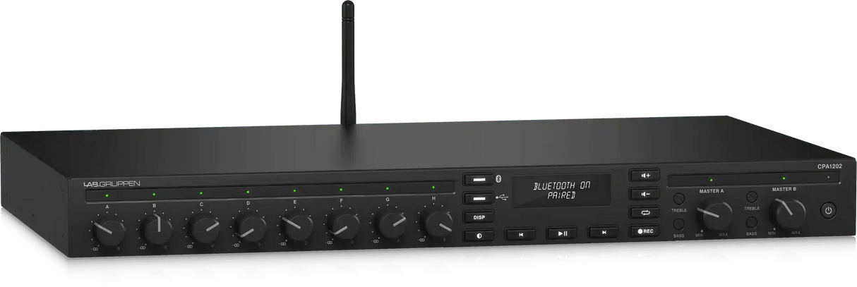 Lab Gruppen CPA1202 2 x 120W Commercial Mixer Amplifier with 8 Inputs, Bluetooth Audio Amplifiers Lab Gruppen