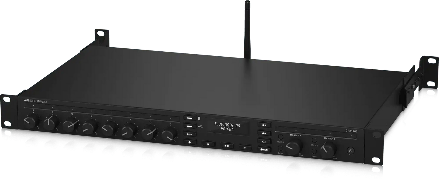 Lab Gruppen CPA1202 2 x 120W Commercial Mixer Amplifier with 8 Inputs, Bluetooth Audio Amplifiers Lab Gruppen