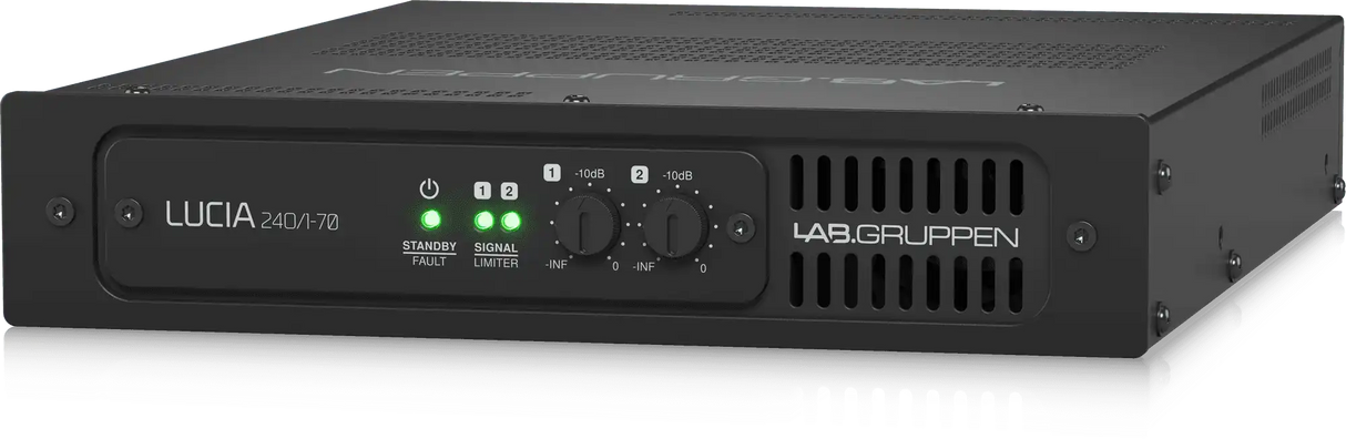 Lab Gruppen LUCIA 240/1-70 Compact Mono Amplifier for High-Impedance 70V Installations (1 x 240W) - LUCIA240/1-70 Audio Amplifiers Lab Gruppen