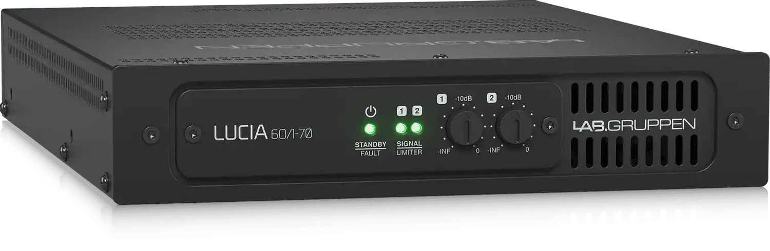 Lab Gruppen LUCIA 60/1-70 Compact Mono Amplifier for High-Impedance 70V Installations (1 x 60W) - LUCIA60/1-70 Audio Amplifiers Lab Gruppen