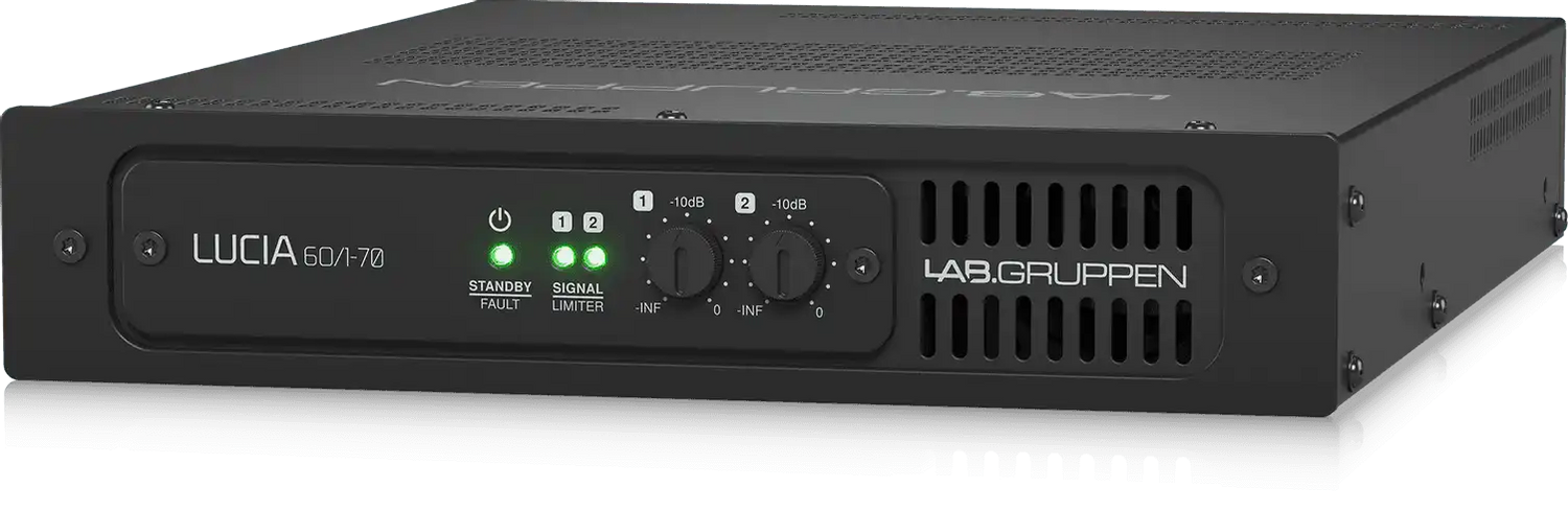 Lab Gruppen LUCIA 60/1-70 Compact Mono Amplifier for High-Impedance 70V Installations (1 x 60W) - LUCIA60/1-70 Audio Amplifiers Lab Gruppen