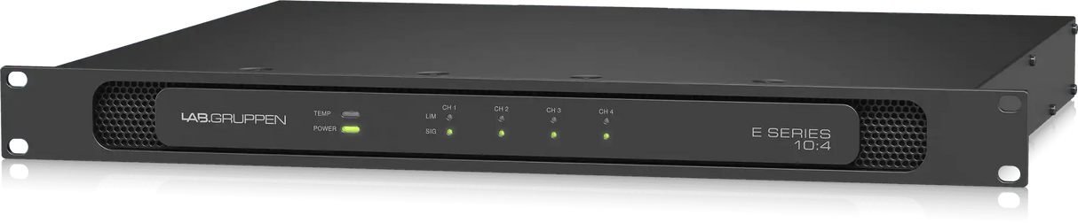 Lab Gruppen E10:4 - 1000 Watt Amplifier with 4 Flexible Output Channels for Installation Applications Audio Amplifiers Lab Gruppen