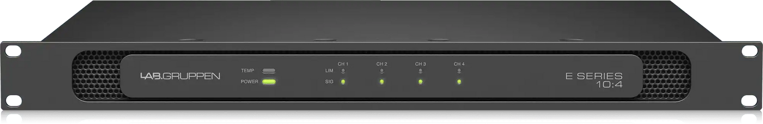 Lab Gruppen E10:4 - 1000 Watt Amplifier with 4 Flexible Output Channels for Installation Applications Audio Amplifiers Lab Gruppen