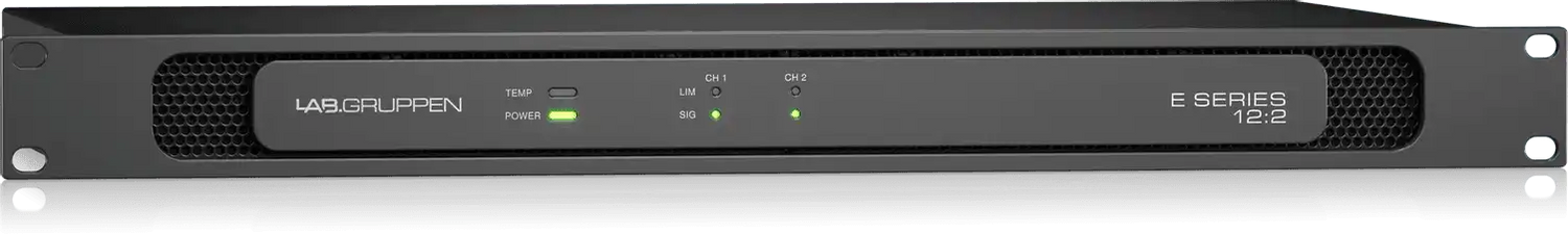 Lab Gruppen E12:2 - 1200 Watt Amplifier with 2 Flexible Output Channels for Installation Applications Audio Amplifiers Lab Gruppen