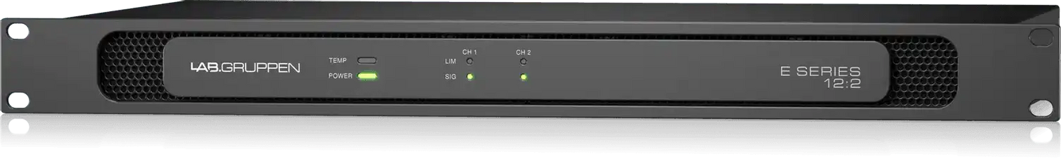 Lab Gruppen E12:2 - 1200 Watt Amplifier with 2 Flexible Output Channels for Installation Applications Audio Amplifiers Lab Gruppen