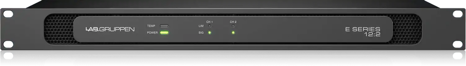 Lab Gruppen E12:2 - 1200 Watt Amplifier with 2 Flexible Output Channels for Installation Applications Audio Amplifiers Lab Gruppen
