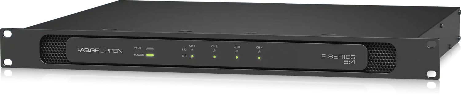Lab Gruppen E 5:4 500 Watt Amplifier with 4 Flexible Output Channels for Installation Applications Audio Amplifiers Lab Gruppen