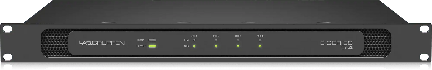 Lab Gruppen E 5:4 500 Watt Amplifier with 4 Flexible Output Channels for Installation Applications Audio Amplifiers Lab Gruppen