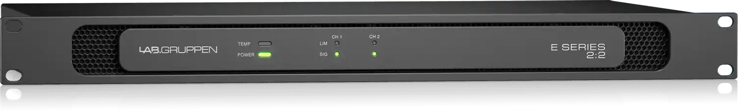 Lab Gruppen E2:2 - 200 Watt Amplifier with 2 Flexible Output Channels for Installation Applications Audio Amplifiers Lab Gruppen