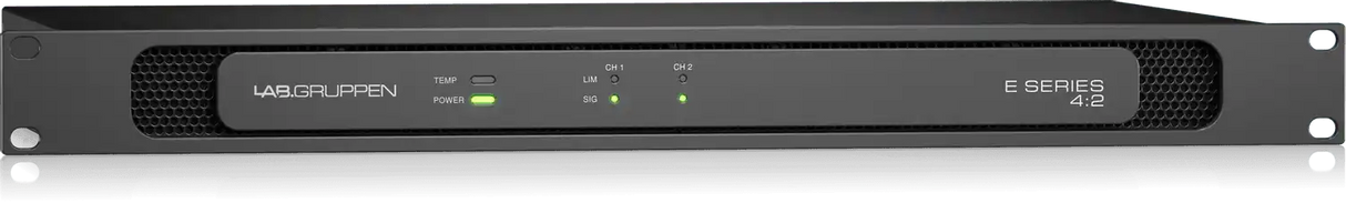 Lab Gruppen E4:2 - 400 Watt Amplifier with 2 Flexible Output Channels for Installation Applications Audio Amplifiers Lab Gruppen