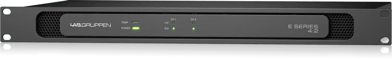 Lab Gruppen E4:2 - 400 Watt Amplifier with 2 Flexible Output Channels for Installation Applications Audio Amplifiers Lab Gruppen