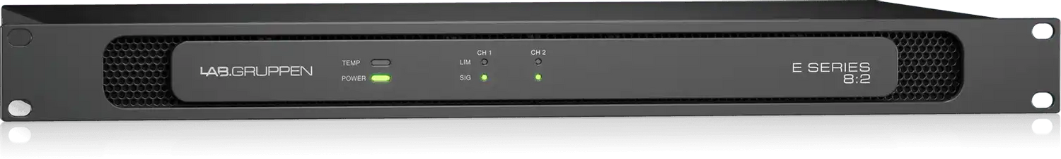 Lab Gruppen E8:2 Ampllfier 2-Channel Power Amplifier with Low Impedance and 70-100V Operation Audio Amplifiers Lab Gruppen
