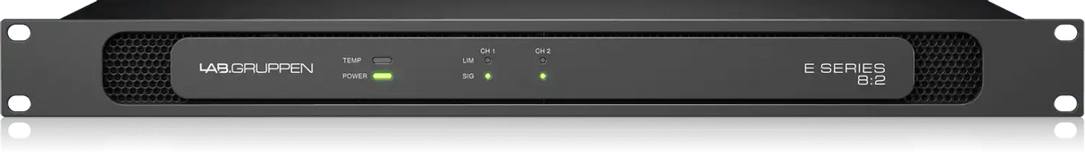 Lab Gruppen E8:2 Ampllfier 2-Channel Power Amplifier with Low Impedance and 70-100V Operation Audio Amplifiers Lab Gruppen