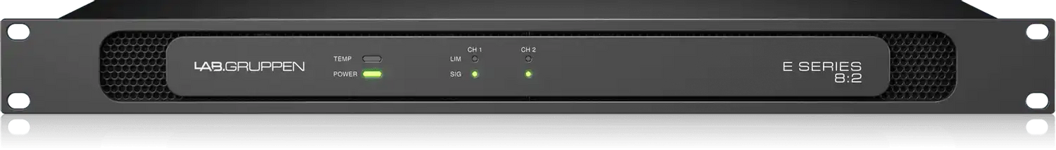 Lab Gruppen E8:2 Ampllfier 2-Channel Power Amplifier with Low Impedance and 70-100V Operation Audio Amplifiers Lab Gruppen