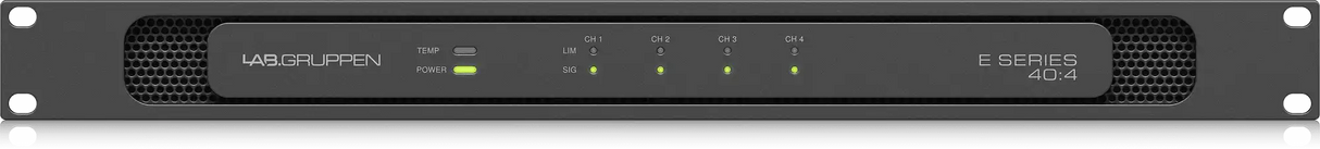 Lab Gruppen E 40:4 4,000 Watt Amplifier with 4 Flexible Output Channels for Installation Applications Audio Amplifiers Lab Gruppen