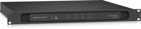 Lab Gruppen E 40:4 4,000 Watt Amplifier with 4 Flexible Output Channels for Installation Applications Audio Amplifiers Lab Gruppen