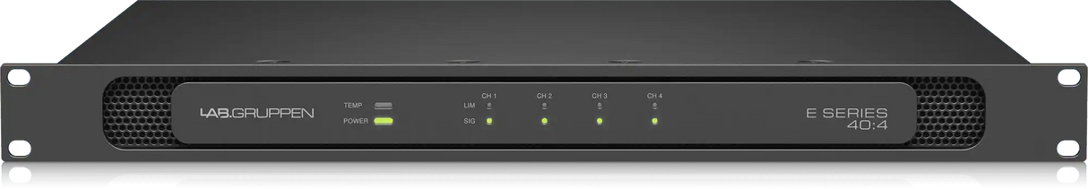 Lab Gruppen E 40:4 4,000 Watt Amplifier with 4 Flexible Output Channels for Installation Applications Audio Amplifiers Lab Gruppen