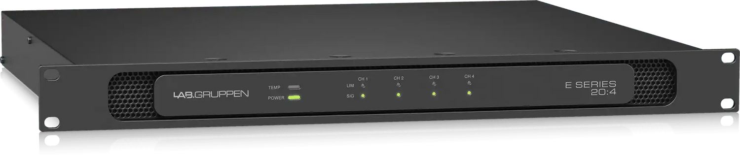Lab Gruppen E 20:4 2,000 Watt Amplifier with 4 Flexible Output Channels for Installation Applications Audio Amplifiers Lab Gruppen