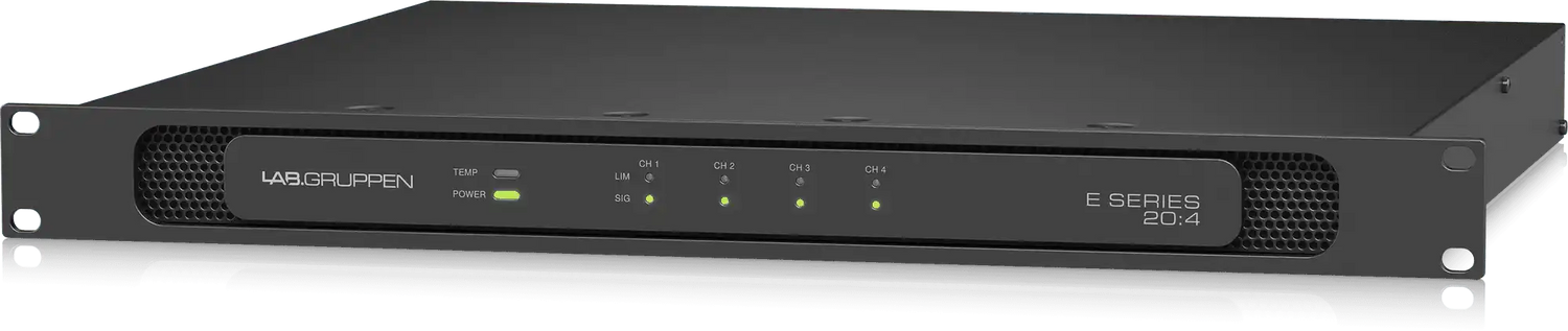 Lab Gruppen E 20:4 2,000 Watt Amplifier with 4 Flexible Output Channels for Installation Applications Audio Amplifiers Lab Gruppen